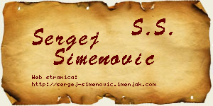 Sergej Simenović vizit kartica